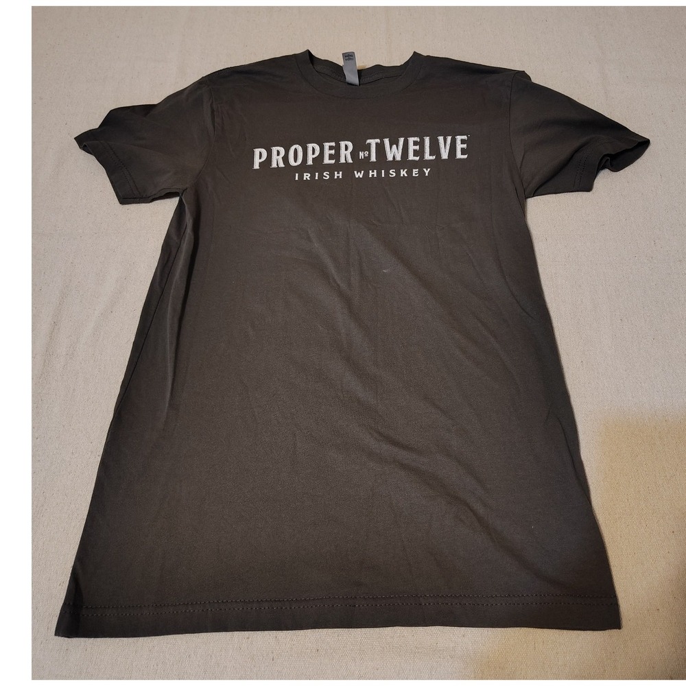 Proper No Twelve‎ Irish Whiskey T-Shirt Mens Small Gray Short Sleeve Tee 17